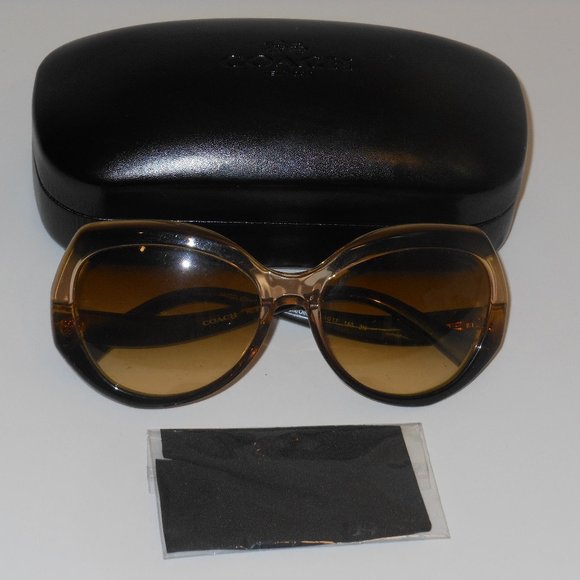 COACH SUNGLASSES WITH CASE AND MICROFIBER CLEANING CLOTH - Picture 2 of 10